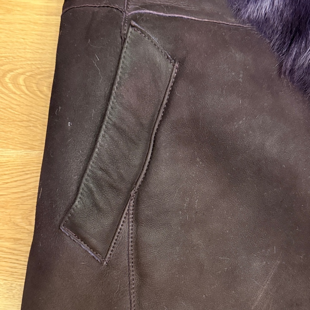 Burberry Plum and Purple Shearling Sheepskin Coat - Picture 6 of 15